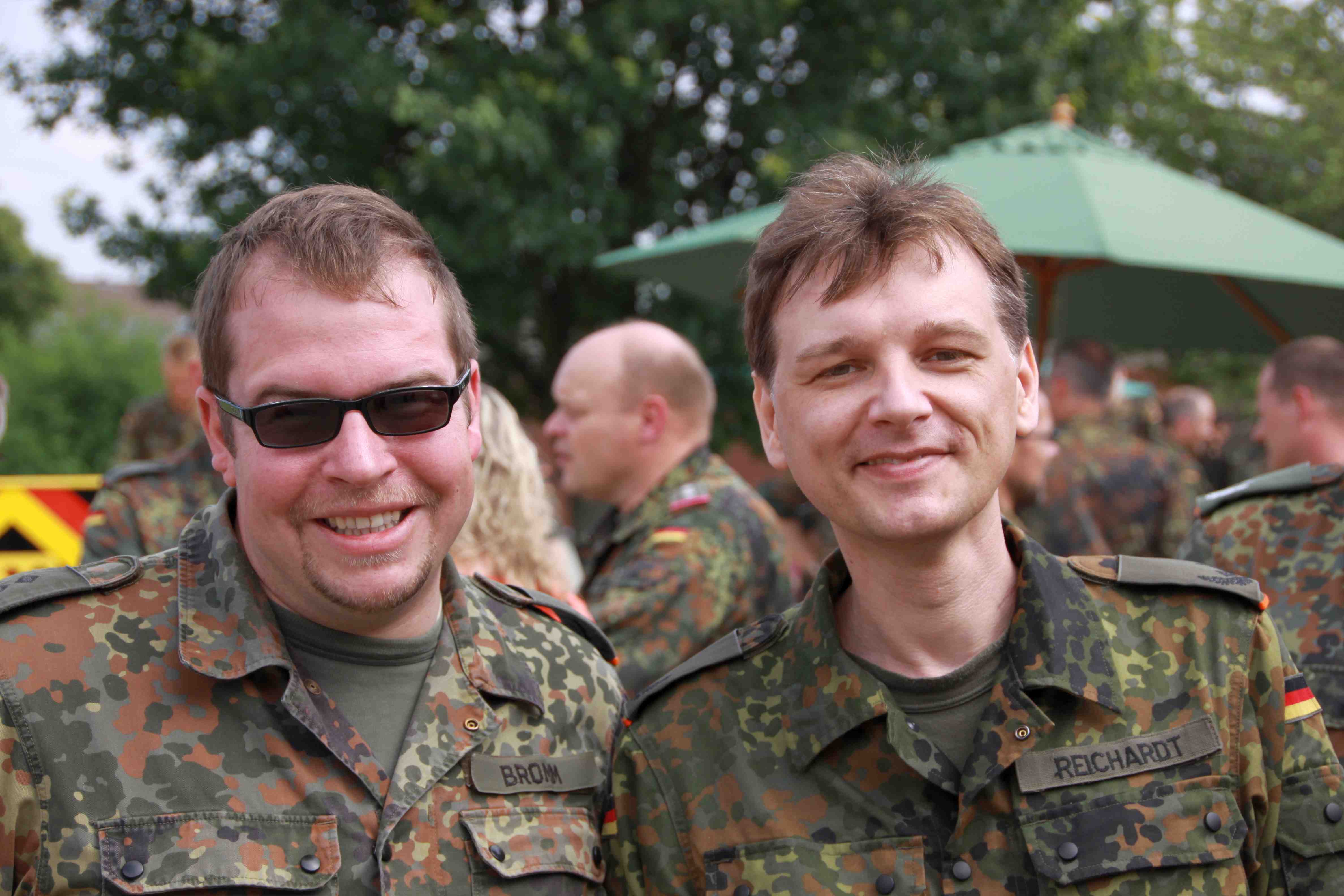 Hauptmann Bromm und Major Reichardt beim Feldjägertag 2013 in Hannover